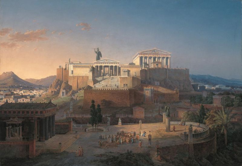 Painting: The Acropolis at Athens, 1846, Leon von Klenze