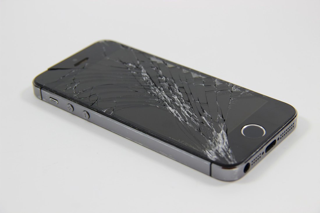 Phone with broken screen