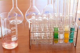 Photo of test tubes and beakers