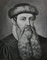 Drawing of Gutenberg