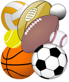 Different balls used in different types of sport